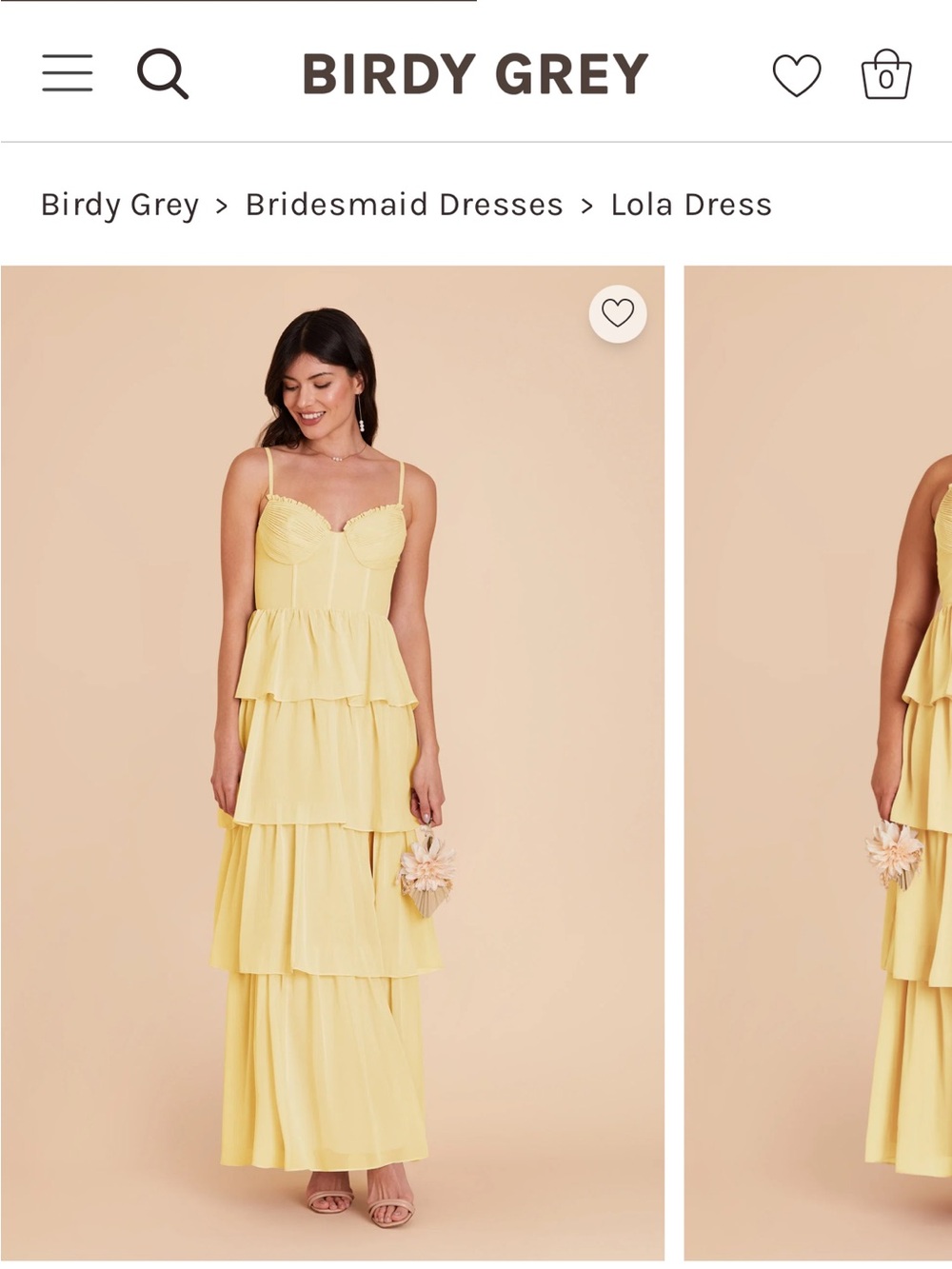 Birdy Grey Yellow Tiered Lola Maxi Dress